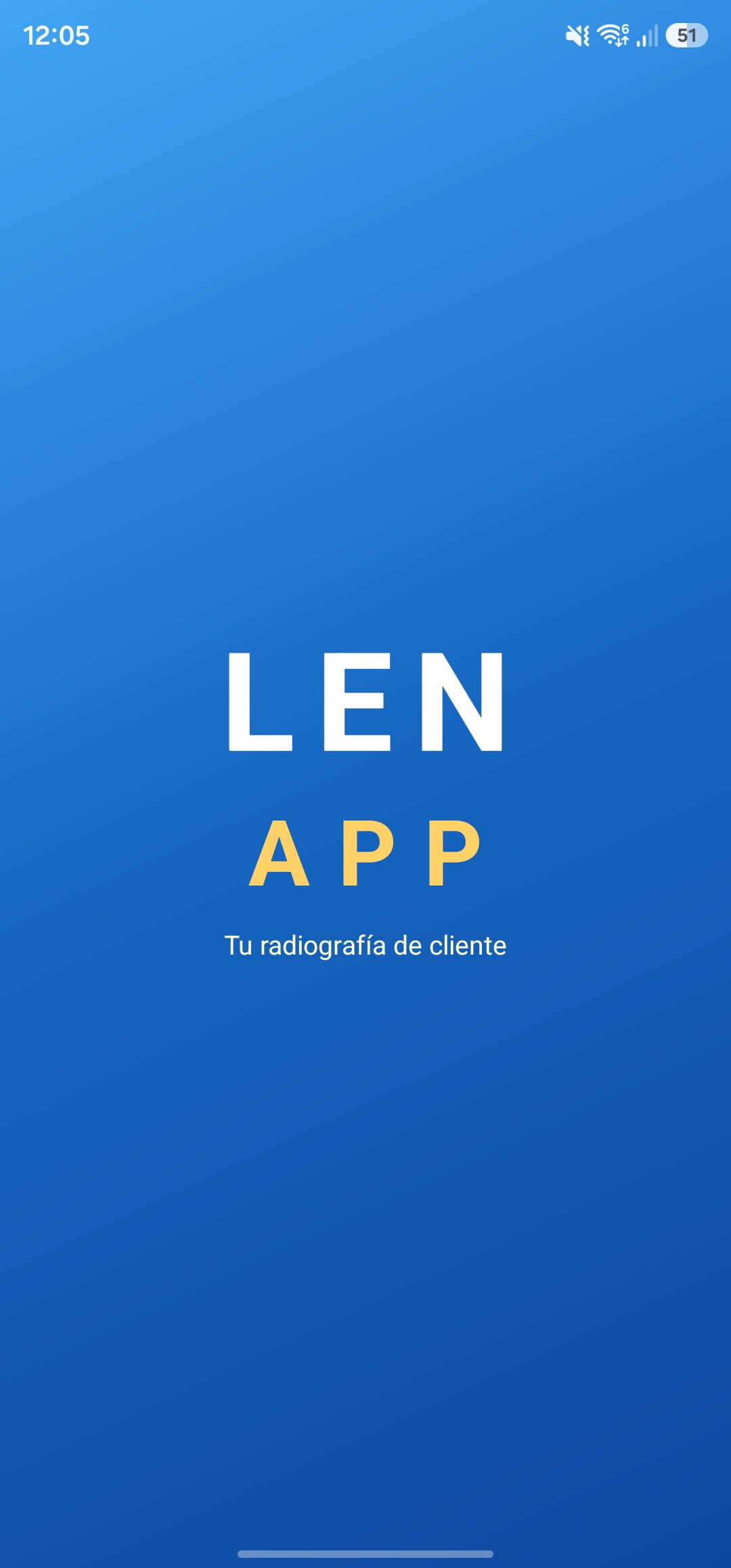 Pantalla de bienvenida de LENAPP